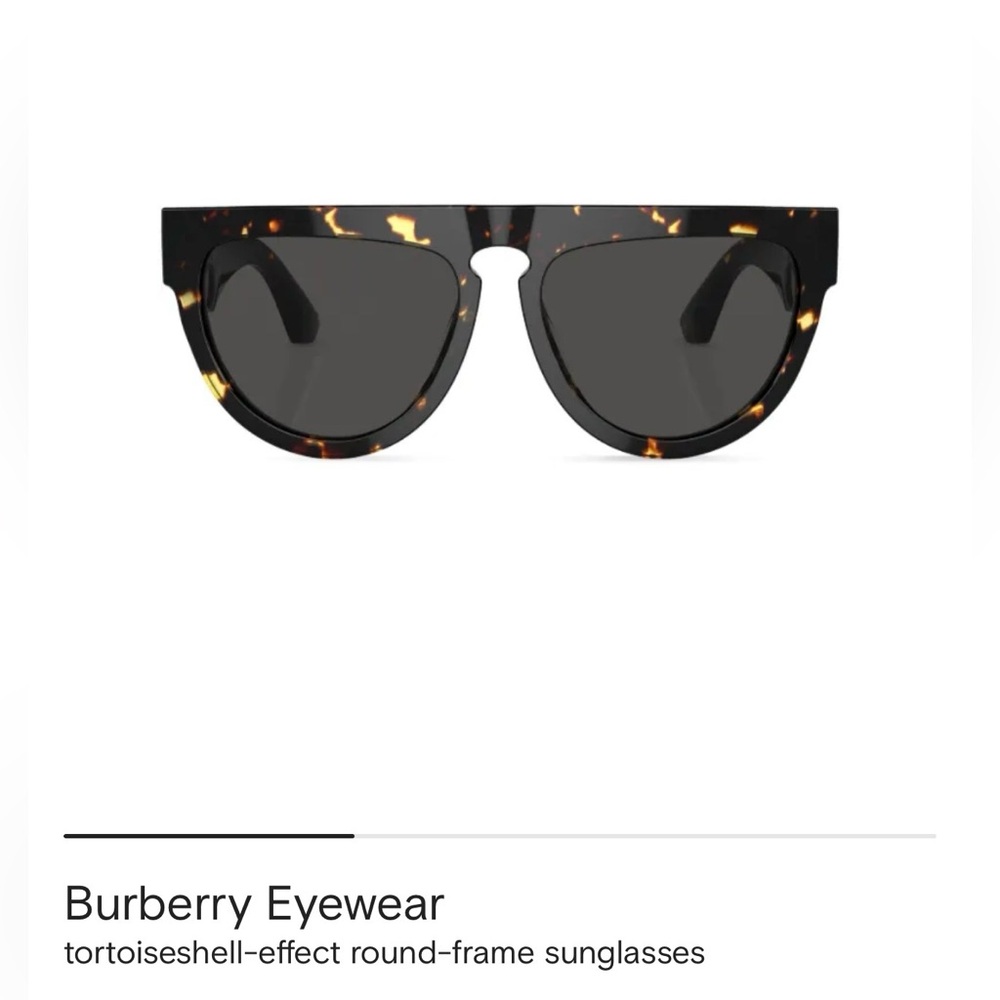 BURBERRY Eyewear tortoiseshell-effect round-frame Sunglasses - Picture 6 of 7